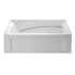 Kingston Brass Oriel 60" Three Wall Alcove Acrylic Soaking Tub with Right Drain, and Overflow White
