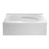 Kingston Brass Oriel 60" Three Wall Alcove Acrylic Soaking Tub with Left Drain, and Overflow White