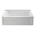Kingston Brass Oriel 60" Three Wall Alcove Acrylic Soaking Tub with Right Drain, and Overflow White