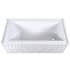 Kingston Brass Aqua Eden 60" Three Wall Alcove Acrylic Soaking Tub with Right Drain and Overflow White