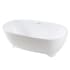 Kingston Brass Aqua Eden 67" Free Standing Acrylic Soaking Tub with Center Drain Assembly and Overflow White