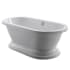 Kingston Brass Aqua Eden 66-15/16" Free Standing Acrylic Soaker Bathtub with Center Drain White