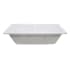 Kingston Brass Aqua Eden 59" Drop In Acrylic Soaking Tub with Center Drain White