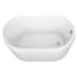 Kingston Brass Aqua Eden 52" Free Standing Acrylic Soaking Tub with Reversible Drain, Drain Assembly, and Overflow White