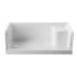 Kingston Brass Grenada 60" x 32" Rectangular Shower Base with Single Threshold Left Drain White
