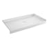 Kingston Brass Bonaire 60" x 32" Rectangular Shower Base with Single Threshold Center Drain White