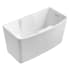 Kingston Brass Aqua Eden 51" Free Standing Acrylic Soaking Tub with Reversible Drain, Drain Assembly and Overflow Glossy White