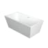 Kingston Brass Aqua Eden 53" Free Standing Acrylic Soaking Tub with Center Drain, Drain Assembly, and Overflow Glossy White