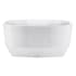Kingston Brass Aqua Eden 59" Free Standing Acrylic Soaking Tub with Center Drain, Drain Assembly, and Overflow Glossy White