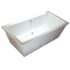 Kingston Brass Aqua Eden 33-1/4" Acrylic Soaking Bathtub for Freestanding Installations with Center Drain White