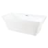 Kingston Brass Paris 67" Free Standing Brass Soaking Tub with Center Drain Assembly and Overflow White
