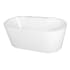Kingston Brass Aqua Eden 51" Acrylic Freestanding Tub with Deck for Faucet Installation White