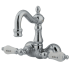 Kingston Brass Vintage Wall Mounted Clawfoot Tub Filler with Porcelain Lever Handles Polished Chrome