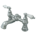 Kingston Brass Vintage Deck Mounted Clawfoot Tub Filler with Porcelain Lever Handles Polished Chrome