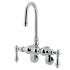Kingston Brass Vintage Wall Mounted Clawfoot Tub Filler with Metal Lever Handles Polished Chrome