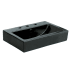 Kingston Brass Clearwater 23-5/8" Rectangular Ceramic Vessel Bathroom Sink with 3 Faucet Holes at 8" Centers Black