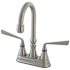 Kingston Brass Silver Sage Two-Handle 2-Hole Deck Mount Bar Faucet Brushed Nickel