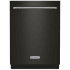 KitchenAid Eco 24 Inch Wide 15 Place Setting Built-In Fingerprint Resistant Top Control Dishwasher with SatinGlide Rails and ProWash Cycle Black Stainless Steel with PrintShield