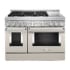 KitchenAid 48 Inch Wide 6.3 Cu. Ft. Free Standing Gas Range with Three-Level Convertible Grates Milkshake