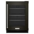 KitchenAid 24 Inch Wide 5.2 Cu. Ft. Energy Star Rated Compact Refrigerator with Motion Activated LED Lighting Black Stainless Steel with PrintShield