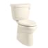 Kohler Cimarron Two-Piece Elongated Toilet with Skirted Trapway, Comfort Height, AquaPiston, and Right Hand Trip Lever Almond