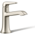 Kohler Tempered 1.2 GPM Single Hole Bathroom Faucet with Pop-Up Drain Assembly Vibrant Brushed Nickel