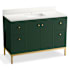 Kohler Calpa 48" Free Standing Single Basin Vanity Set with Cabinet and Quartz Vanity Top Emerald Green