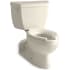 Kohler Pressure Lite Toilet with Elongated Bowl with Tank Cover Locks from the Barrington Series Almond