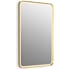 Kohler Essential Ultrabright 22"W x 34"H Rectangular Flat Framed Wall Mounted Mirror with LED Lighting  Moderne Brushed Gold
