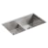 Kohler Vault 33" Double Basin Top-Mount/Under-Mount 18-Gauge Stainless Steel Kitchen Sink with Smart Divide Stainless Steel