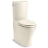Kohler Persuade Curv Comfort Height Two-Piece Elongated Dual-Flush Toilet with Left-Hand Trip Lever and Skirted Trapway Almond