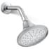Kohler Forte 1.75 GPM Single Function Shower Head with MasterClean and Katalyst Air-Induction Spray Technology Polished Chrome