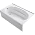 Kohler Windward Collection 72" Three Wall Alcove Soaking Bath Tub with Left Hand Drain White