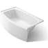 Kohler Expanse Bath Tub 60" x 30" - 36" Acrylic Soaking for Three Wall Alcove Installations with Integral Curved Apron and Left Drain White