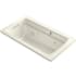 Kohler Archer 60" Drop In Acrylic Air/Whirlpool Tub with Reversible Drain and Overflow - Comfort Depth Design Biscuit