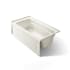 Kohler Archer Collection 60" Three Wall Alcove Soaker Bath Tub with Armrests, Lumbar Support and Right Drain Biscuit