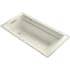 Kohler Archer 72" Drop In Acrylic Air Tub with Reversible Drain and Overflow - Comfort Depth Design Biscuit