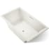 Kohler Underscore Collection 72" Drop In Acrylic Bath Tub With Molded Lumbar Support and Center Drain Biscuit