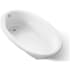 Kohler Sunward 72" Drop In Acrylic Soaking Tub with Reversible Drain and Overflow White