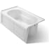 Kohler Devonshire Collection 60" Three Wall Alcove Soaking Bath Tub with Right Hand Drain White