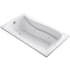 Kohler Mariposa 66" Drop-In Jetted Whirlpool Bath Tub - Reversible Drain White