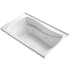 Kohler Mariposa Collection 60" Three Wall Alcove Jetted Whirlpool Bath Tub with Right Side Drain White