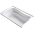 Kohler Mariposa Collection 60" Three Wall Alcove Jetted Whirlpool Bath Tub with Right Side Drain White