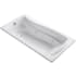 Kohler Mariposa Collection 72" Drop In Jetted Whirlpool Bath Tub with Reversible Drain White