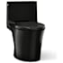 Kohler Veil One-piece Elongated Dual-Flush Toilet with Skirted Trapway Black Black