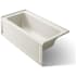 Kohler Archer Three Wall Alcove Soaking Tub with Left Hand Drain and Integral Apron Biscuit