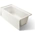 Kohler Archer Three Wall Alcove Soaking Tub with Right Hand Drain and Integral Apron Biscuit