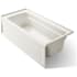 Kohler Archer 66" ExoCrylic Three-Wall Alcove Soaking Tub with Right Drain and Comfort Depth Design Biscuit
