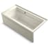 Kohler Archer 66" Three Wall Alcove Soaking Tub with Right Drain and Bask Biscuit