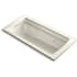 Kohler Archer 66" Drop In Whirlpool Tub with Reversible Drain and Bask Biscuit
